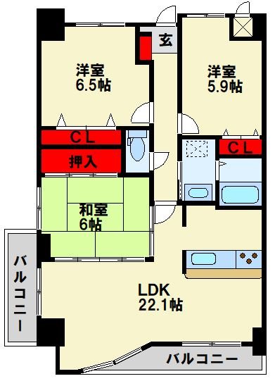 珪州館Ⅲ 間取り図