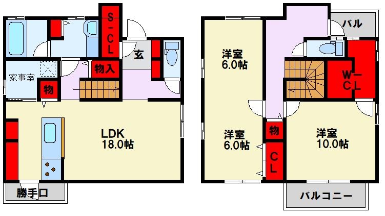 一戸建て(八幡西区 藤原1丁目)  間取り
