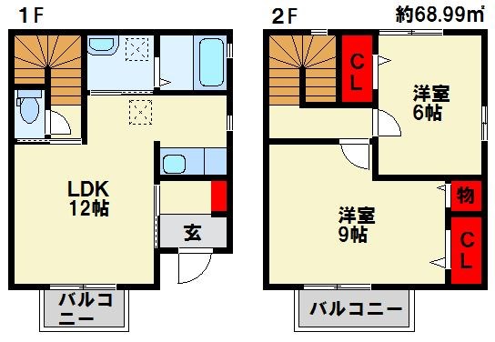 ヴォラーレ学研台 Ⅱ 間取り