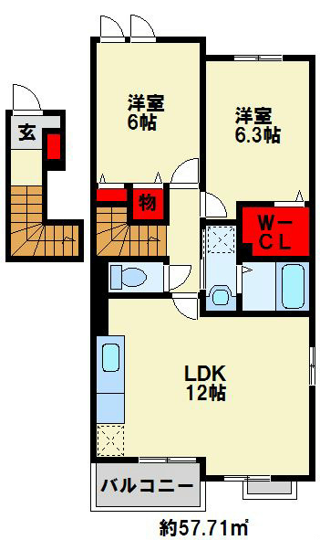 フレグランス B棟 間取り図