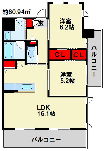 ベレッツァ門司 間取り
