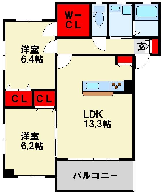 ディアコート穴生 間取り