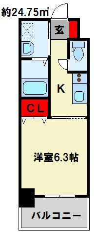 salice柳町 602号室 間取り