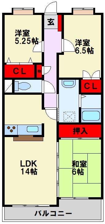 サニーヒルズ黒崎 間取り