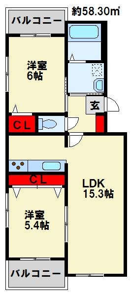 シダーフィールド平尾 間取り図