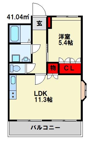 ボンヌール植田 201号室 間取り