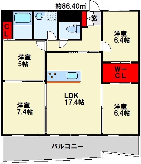 S-FORT小倉 間取り