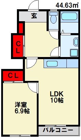 プラムパル 102号室 間取り