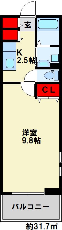 エヴァーグリーンP 101号室 間取り