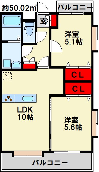 Ｊ－スクエア 306号室 間取り
