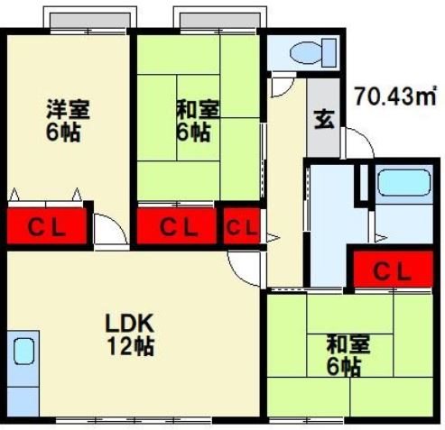 メゾンシャトーE棟 間取り図