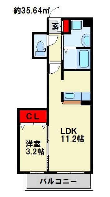 グレイスヒル 306号室 間取り