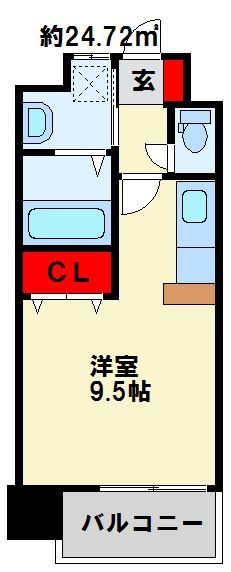 アクシオ小倉 1003号室 間取り