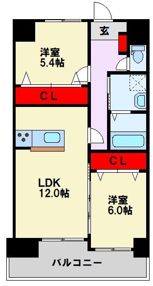 ノーブル三ヶ森 間取り図