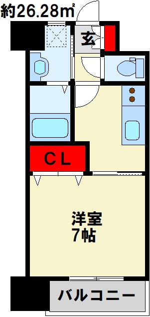 フォルトナ 603号室 間取り