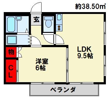 THE　SQUARE・Orio　Residence 201号室 間取り