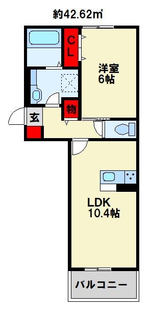 le ciel bleu 303号室 間取り