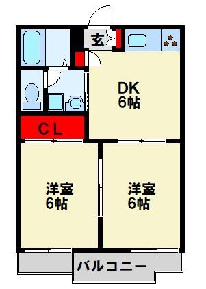 チェリーハウス 101号室 間取り