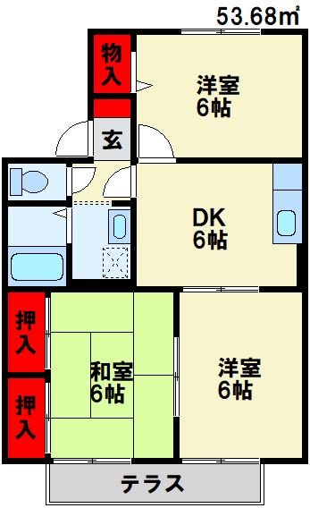 グランディール B棟 間取り