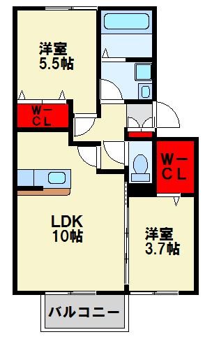 アンダンテ響の 間取り