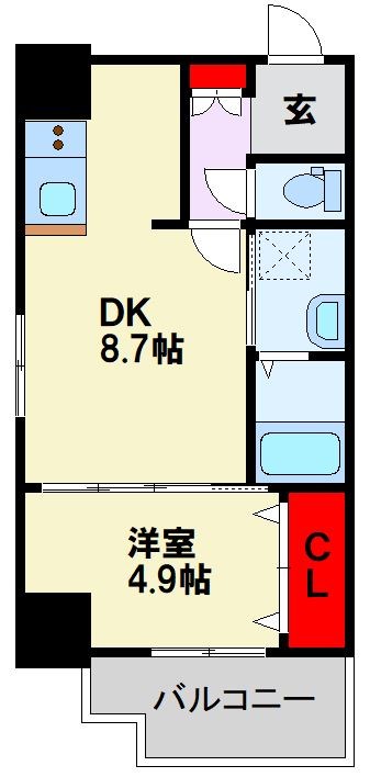 ラグーナ黒崎 303号室 間取り