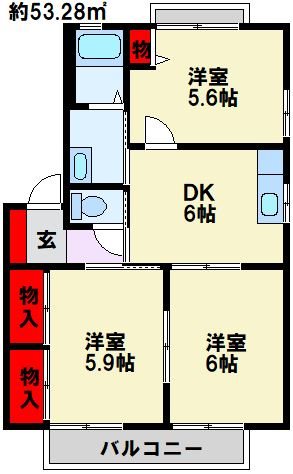 スカイハイツながの 間取り図
