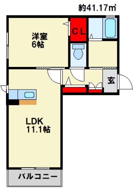 セレーノ宮前 103号室 間取り