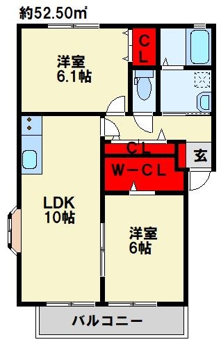 エスペランサ 101号室 間取り