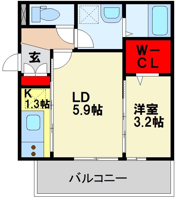 D-room陣原Ⅱ 間取り図