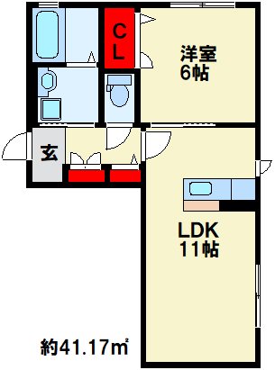 コンフォール A棟 101号室 間取り