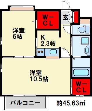 ラ・コルダ西小倉 間取り図
