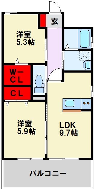 Fu-tonⅢ黒崎 間取り図