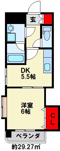 プレシード萩崎 201号室 間取り