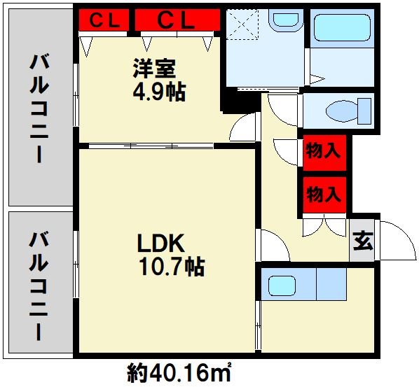 フェリシエ三萩野 間取り