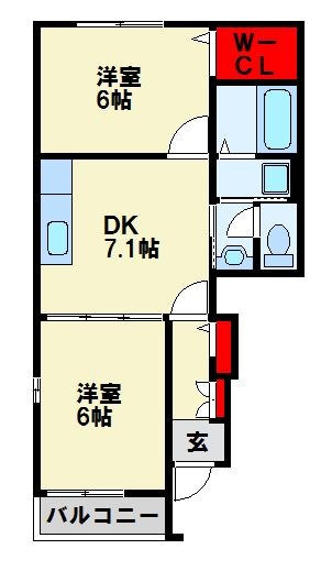 ブランミュール水巻 A棟 間取り図