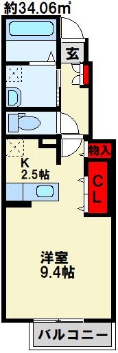 アライブ・マツバラⅠ 103号室 間取り