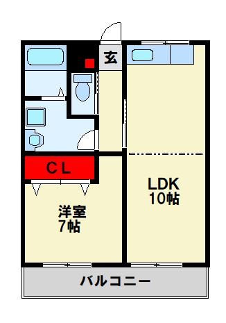 グレースコート 106号室 間取り