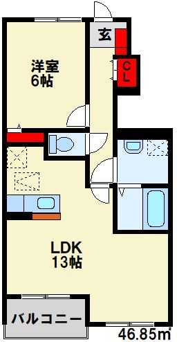 M&amp;#39;s Garden B棟 間取り図