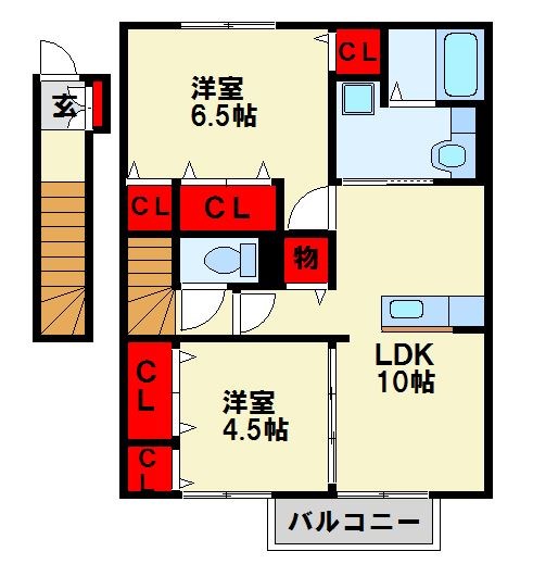 メゾンド・グロウ23 203号室 間取り