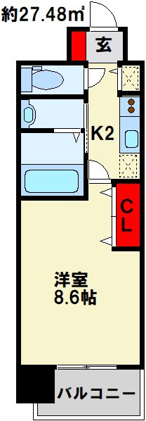 ベイプレイス小倉 1006号室 間取り