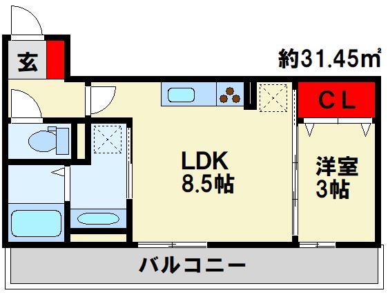 Polonia Matsubara B棟 間取り