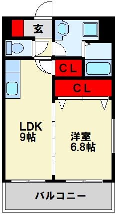 メゾンドポラリス 702号室 間取り