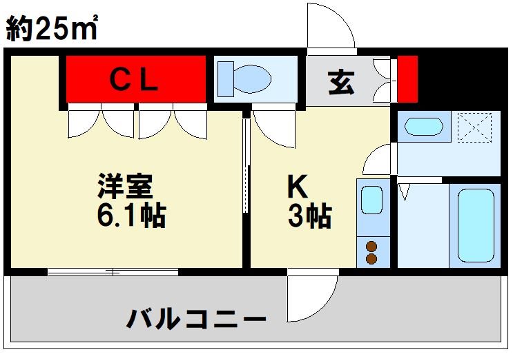メルヴェール・ヒロ 202号室 間取り