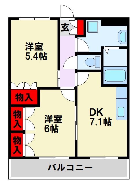 Rural 203号室 間取り