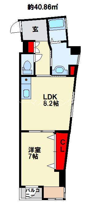 アルバース三萩野 間取り図