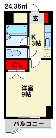 ＫＭマンション産医大前 604号室 間取り