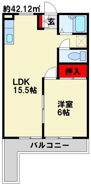 ラディア永犬丸 302号室 間取り