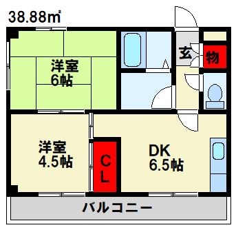 ドゥエル杉野 201号室 間取り