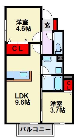 セジュールS・A 間取り図