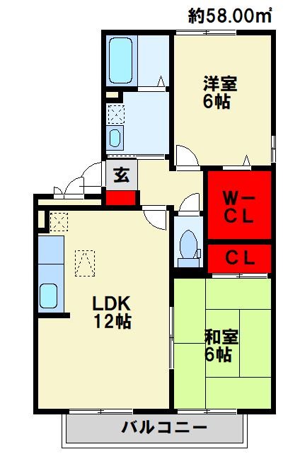 グランドソレーユ赤坂 201号室 間取り
